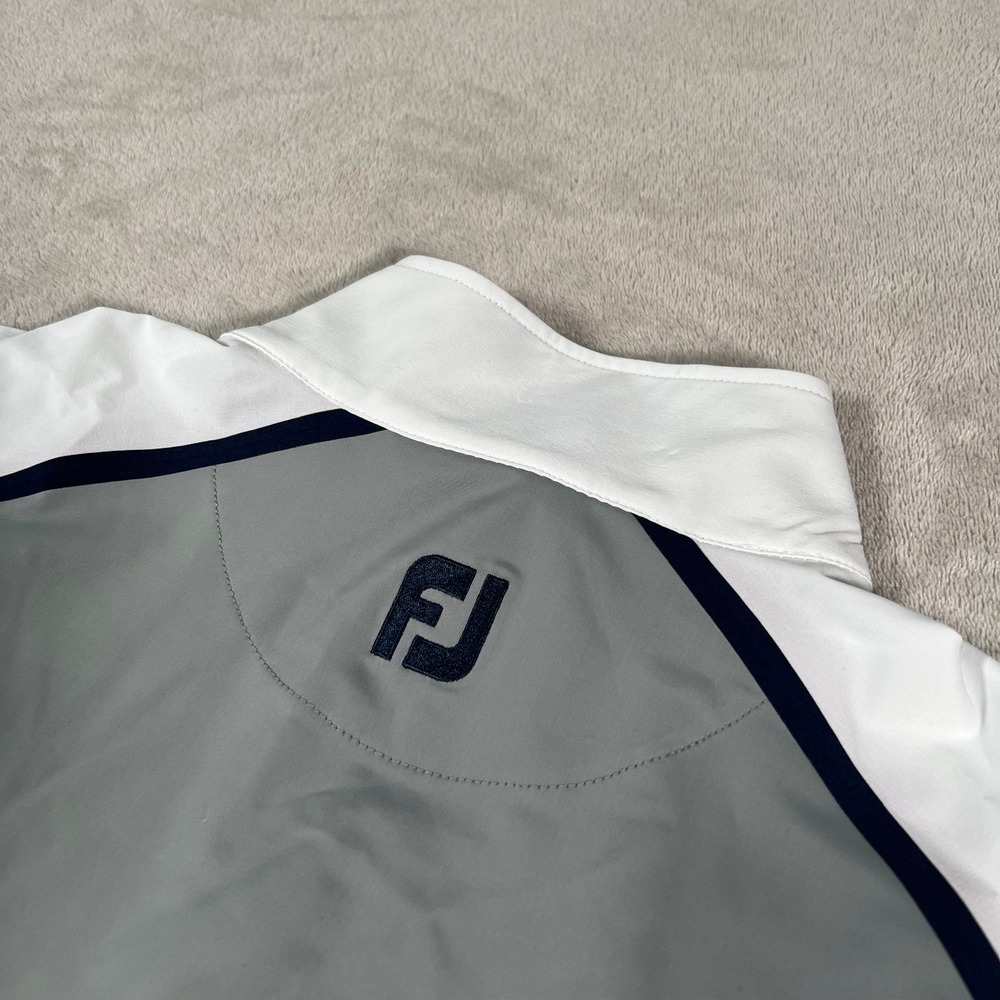 FootJoy Yuengling Open Golf Pullover Men's Large White Gray 1/4 Zip Jacket NWT - Picture 10 of 10